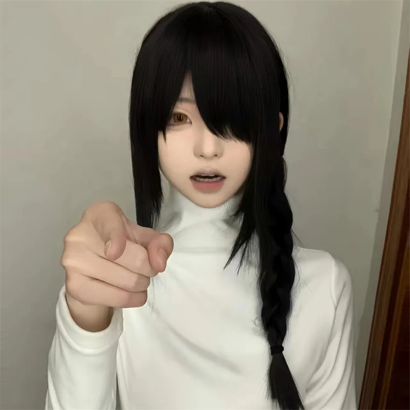 Anime Chainsaw Man Nayuta Adul - Anime Cosplay Long Black Hair recension och pris