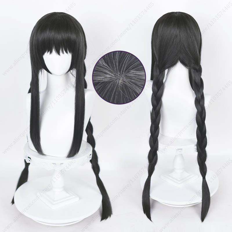 Akemi Homura 90cm Long Straigh - Anime Cosplay Long Black Hair recension och pris