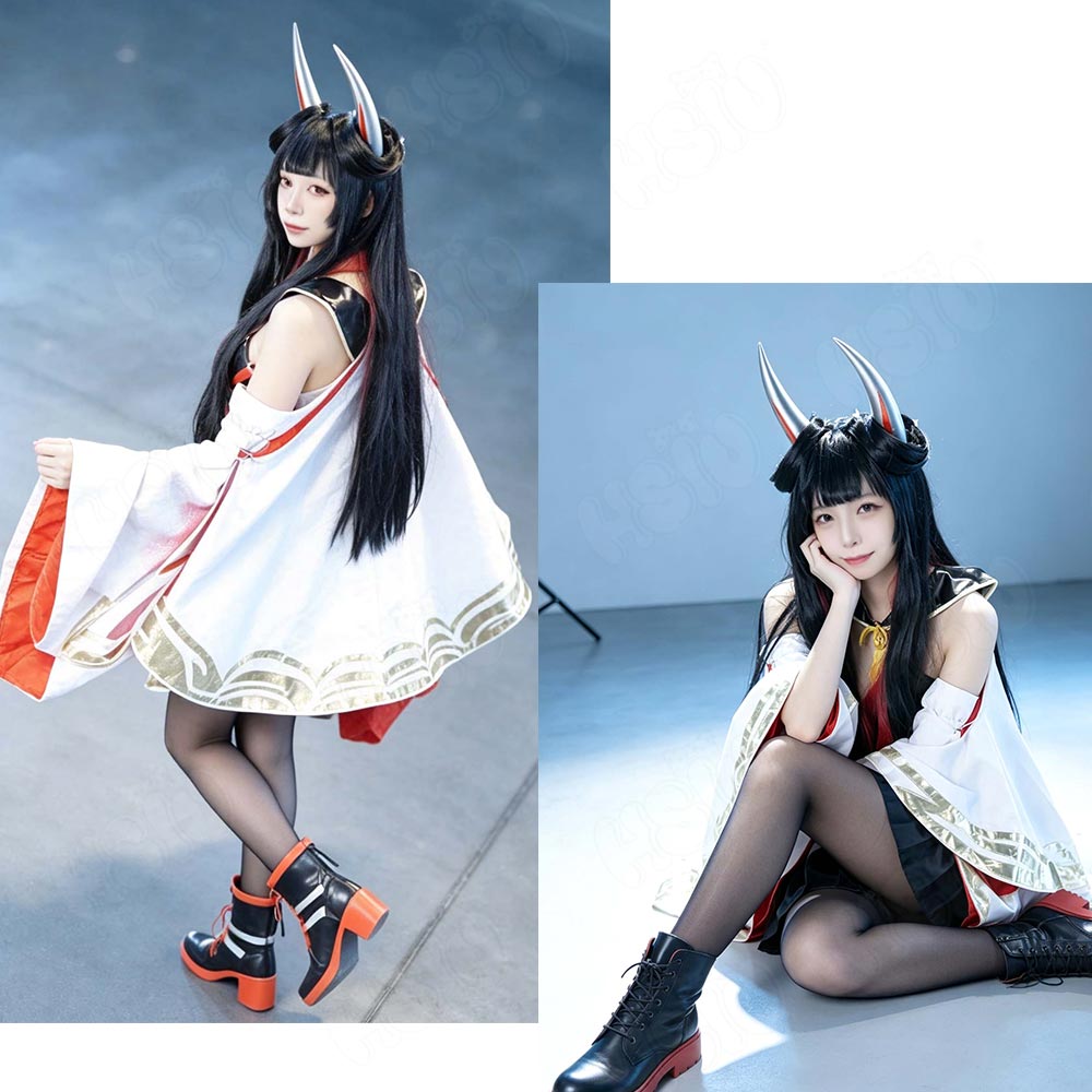 HSIU Game Azur Lane Hatsuzuki  - Anime Cosplay Long Black Hair recension och pris