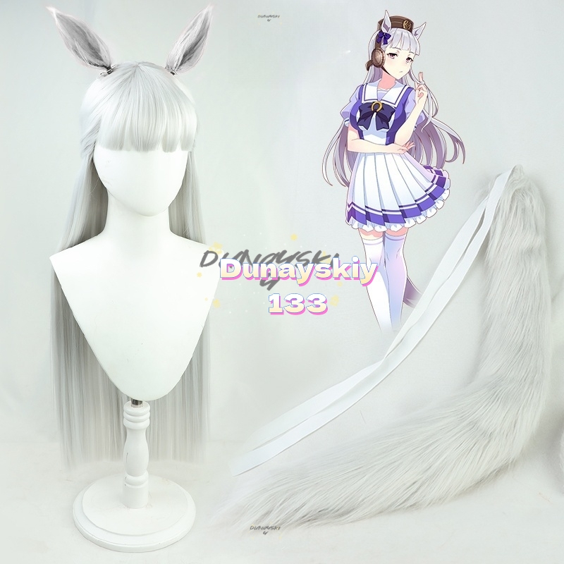 4 Styles White Hair Gold Ship  - Cosplay Anime White Hair recension och pris