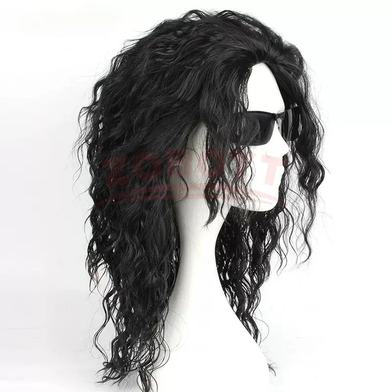 Anime Michael Jackson Cosplay  - Anime Cosplay Long Black Hair recension och pris