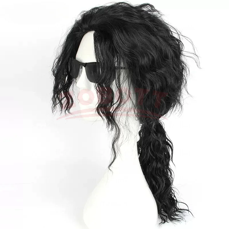 Anime Michael Jackson Cosplay  - Anime Cosplay Long Black Hair recension och pris